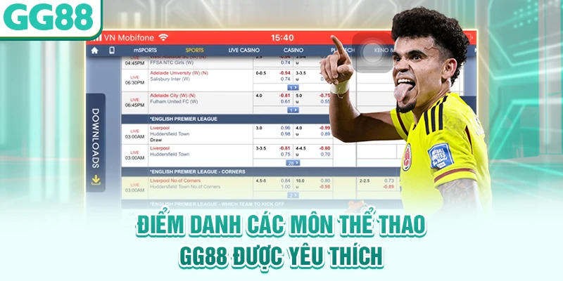 Điểm danh các môn thể thao GG88 được yêu thích