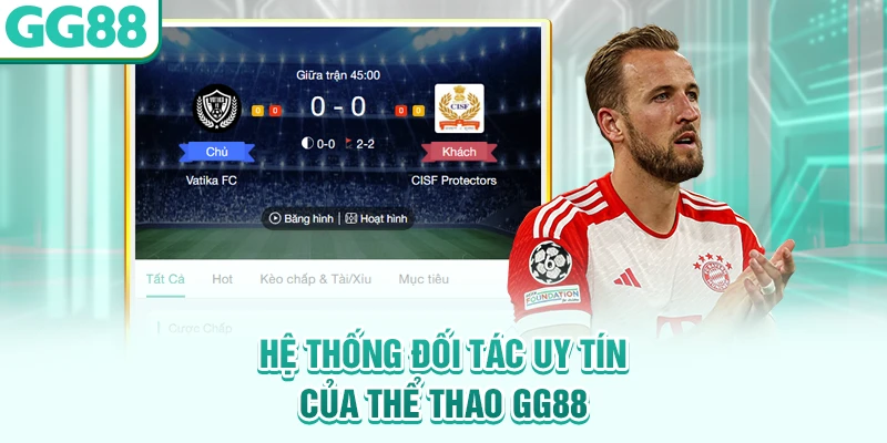 Hệ thống đối tác uy tín của thể thao GG88